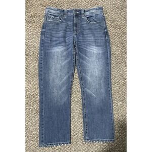TK Axel Mens Slim Bootcut 32x30 Harbor Blue Stretch Jeans